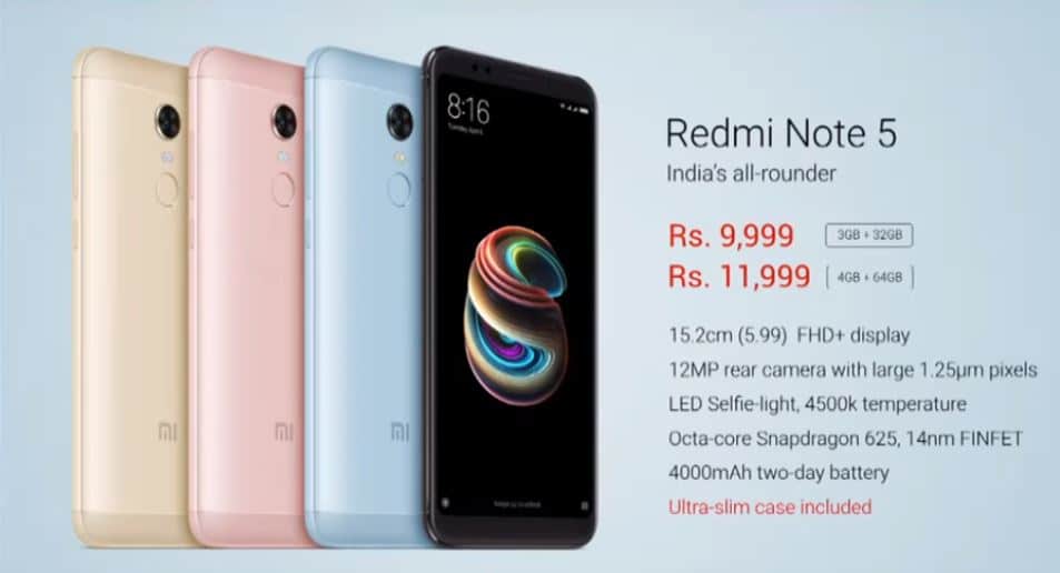 Xiaomi Redmi Note 5 Date De Sortie