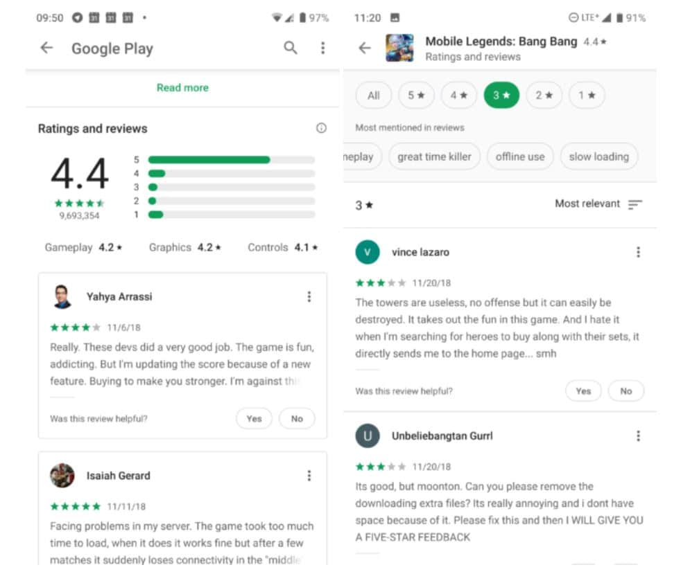 Play Store Notes Google Play Store : changements majeurs pour les notes et commentaires ...