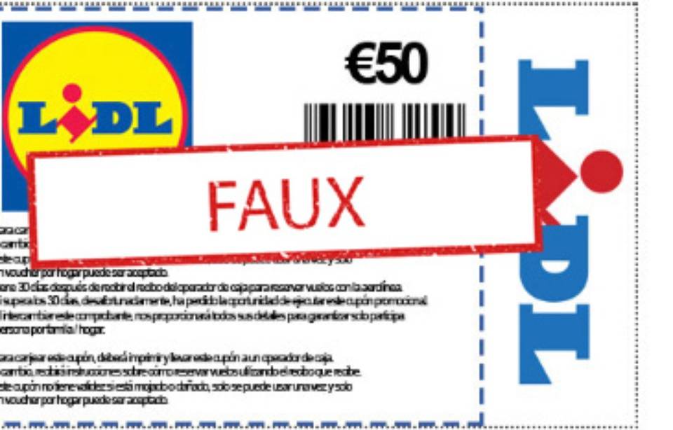 Lidl : attention, le bon d'achat de 50 euros qui circule sur Facebook