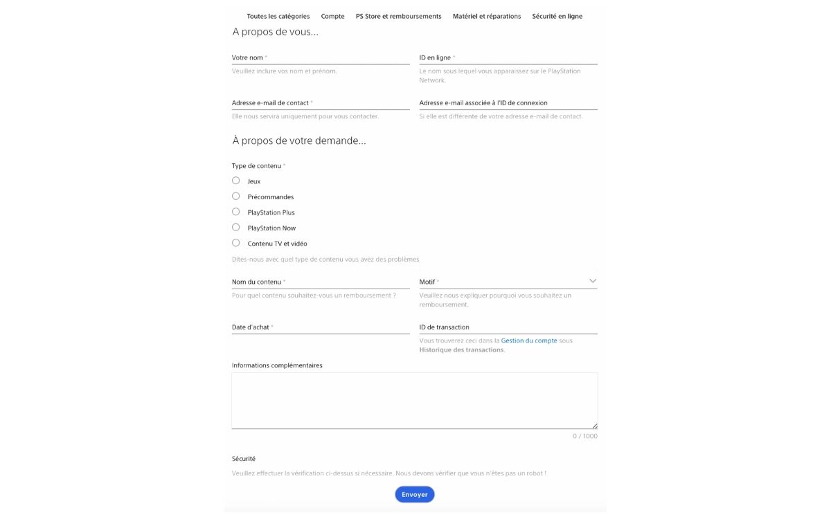 playstation store refund service