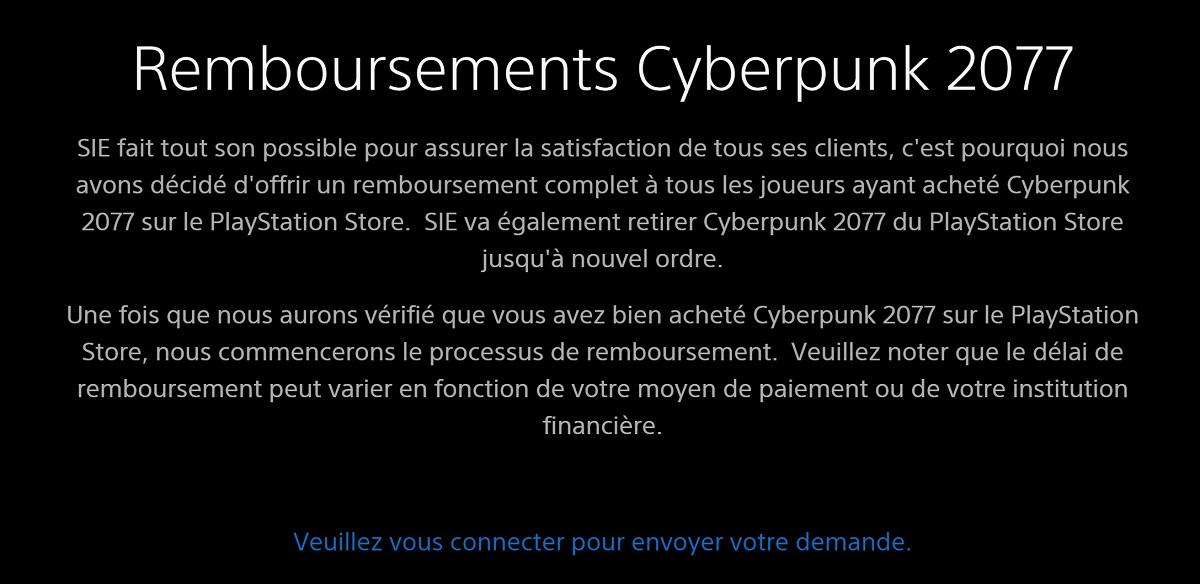 PlayStation Store Comment se faire rembourser l'achat d'un jeu