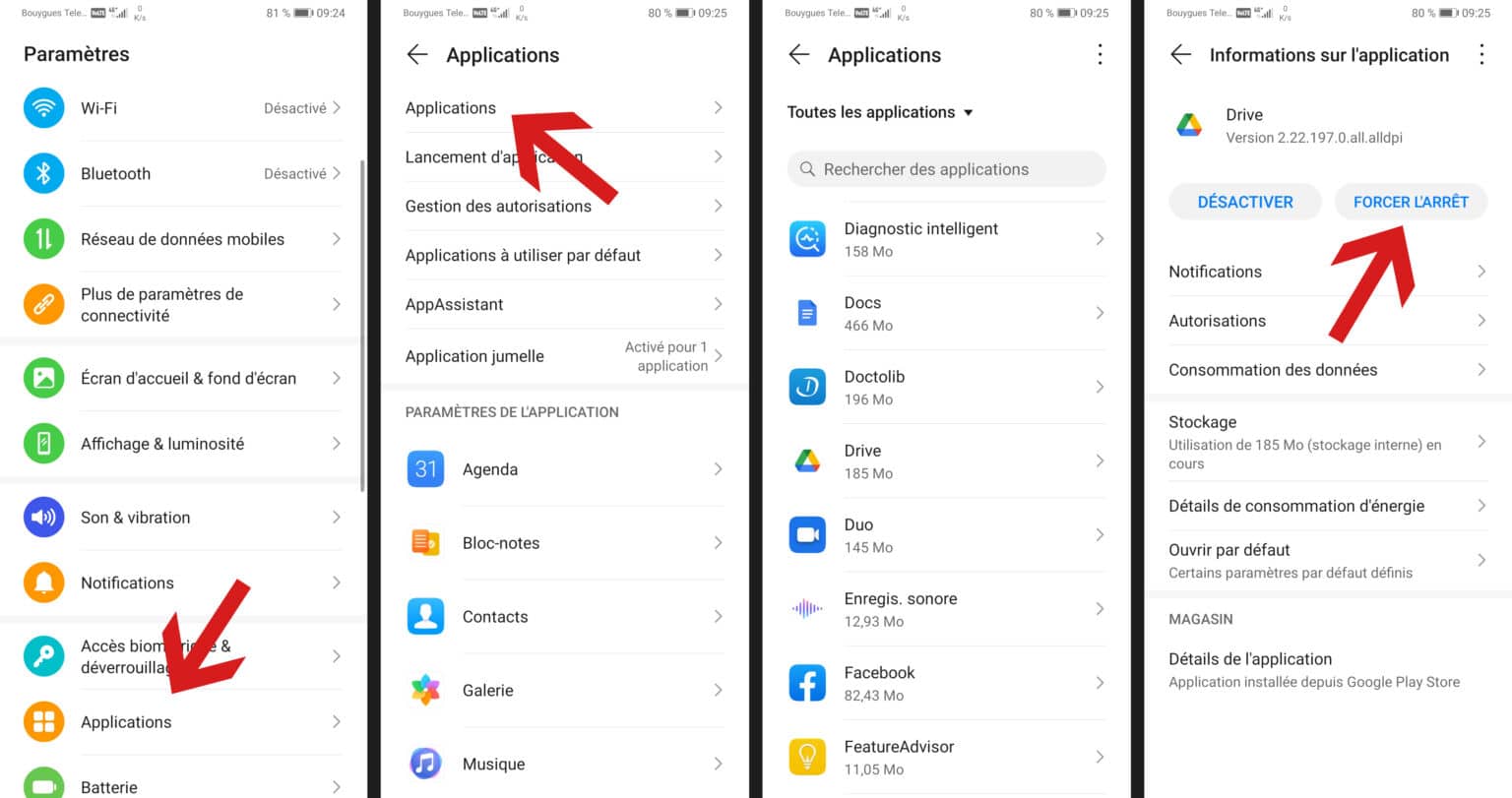 Android : que faire si une application plante (se ferme toute seule ...