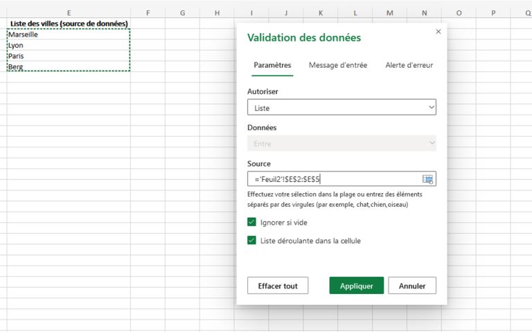 Comment créer une liste déroulante sur Excel