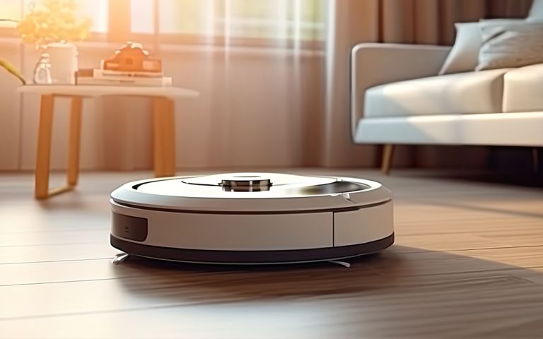 Aspirateur Robot Intelligent - Navigation Améliorée, Fin Et Silencieux, Idéal Pour Sols Durs Et Tapis, Adapté Aux Maisons Avec Animaux