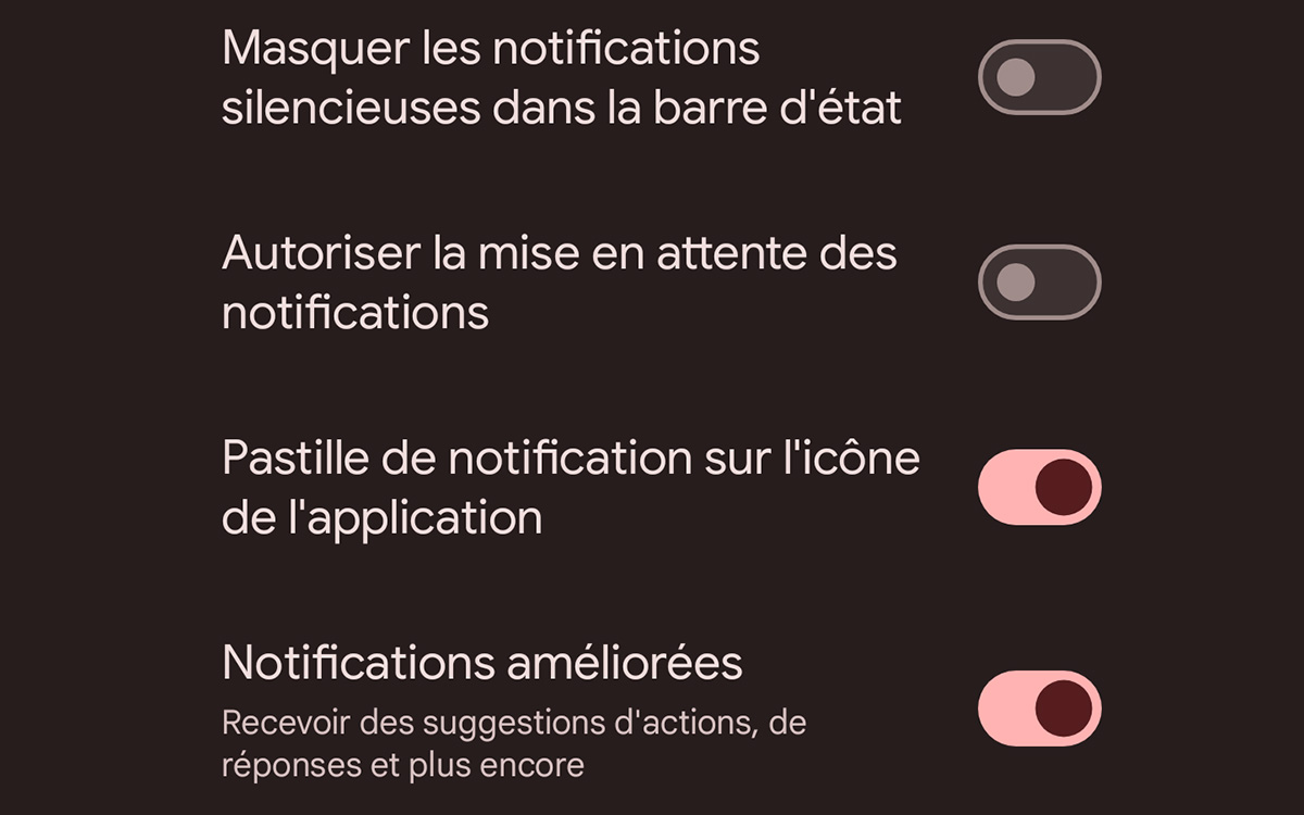 notification ecran verrouillage