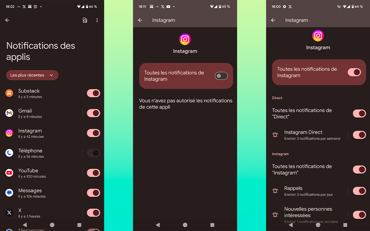 notifications applis android