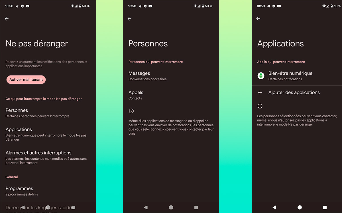 notifications applis android