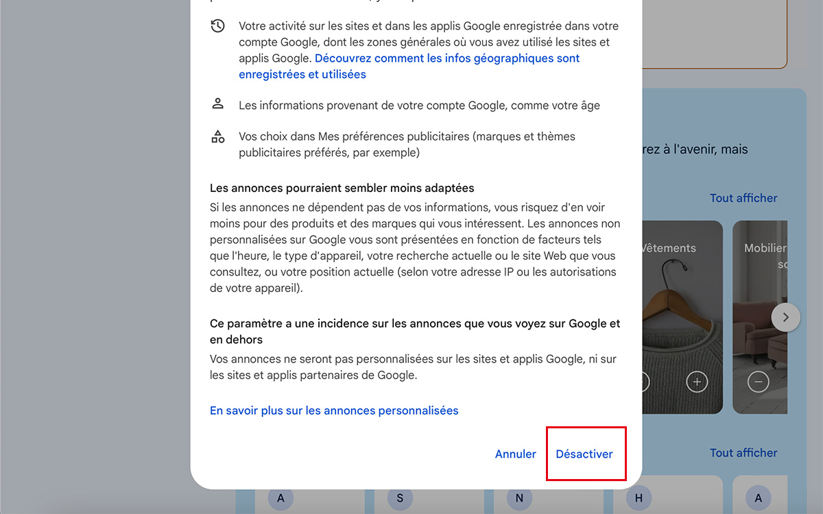 désactiver localisation app Android