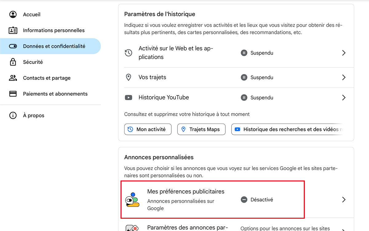 désactiver localisation app Android