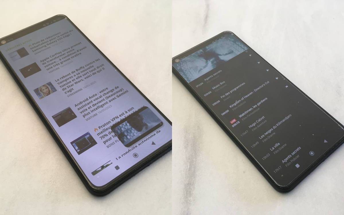 nouvelle interface application Canal Android