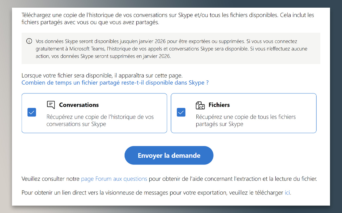 skype recuperer conversations fichiers
