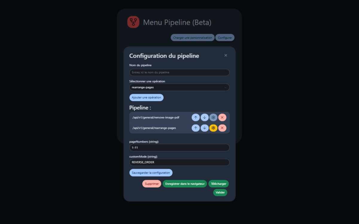 Stirling PDF : Pipeline 1