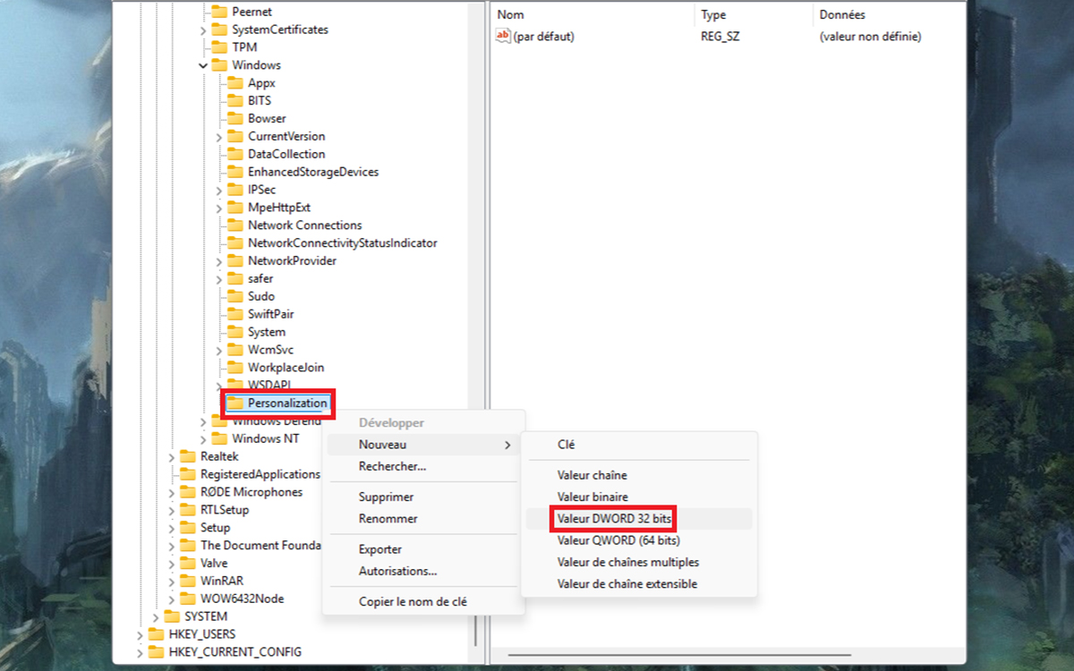 Registre Windows 11 4
