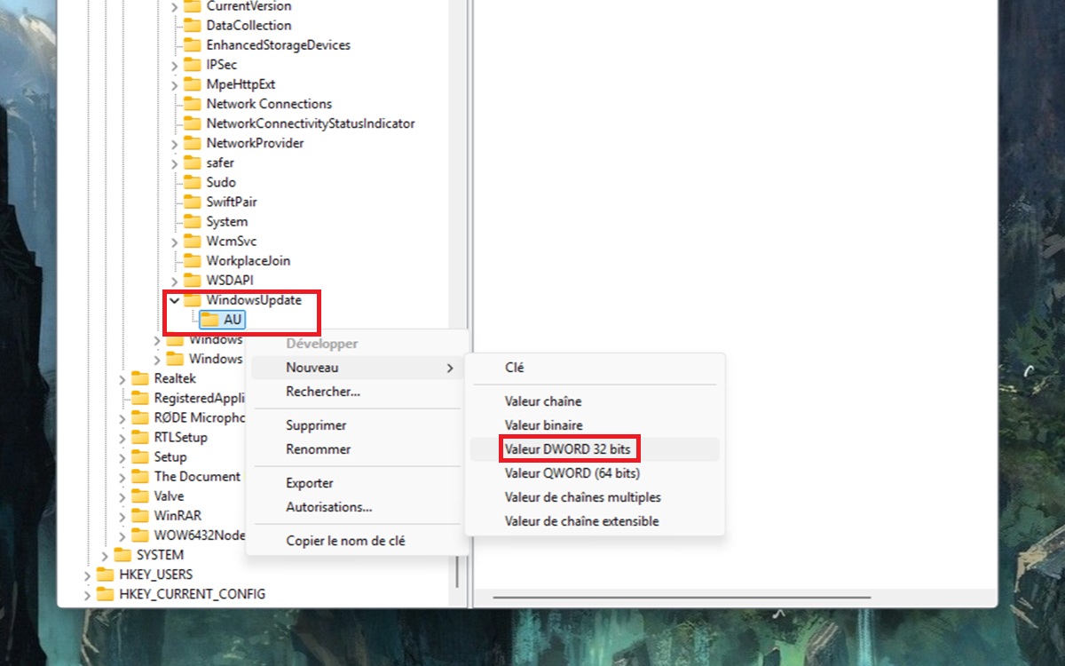 Registre Windows 11 5