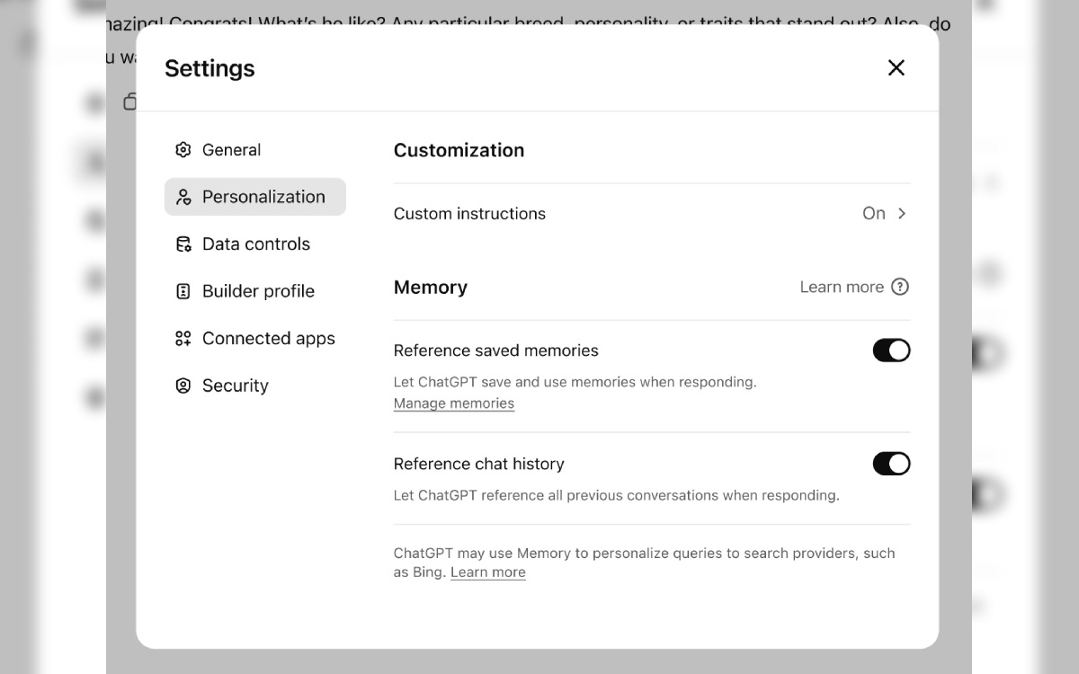 chatgpt memoire gratuite