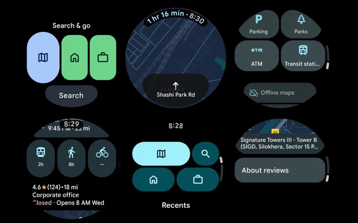 google maps material you expressive wear os
