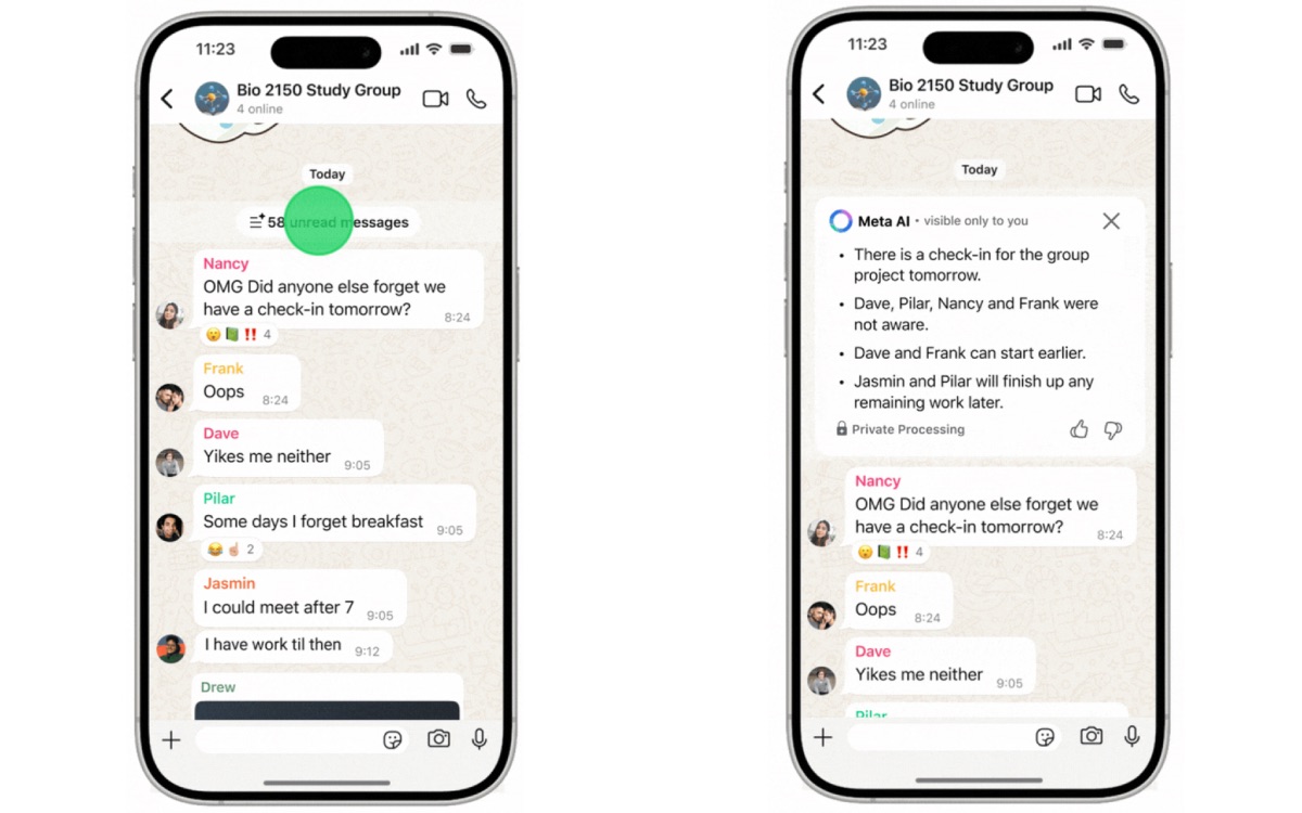 whatsapp resume messages