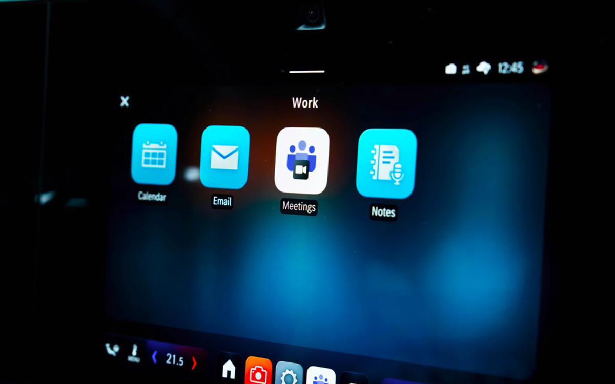 Microsoft Teams dans une Mercedes-Benz