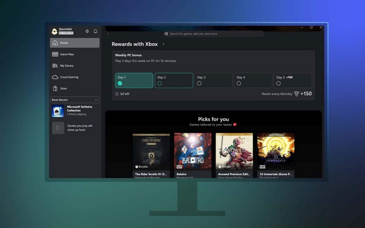 Xbox mise à jour juillet Microsoft Rewards