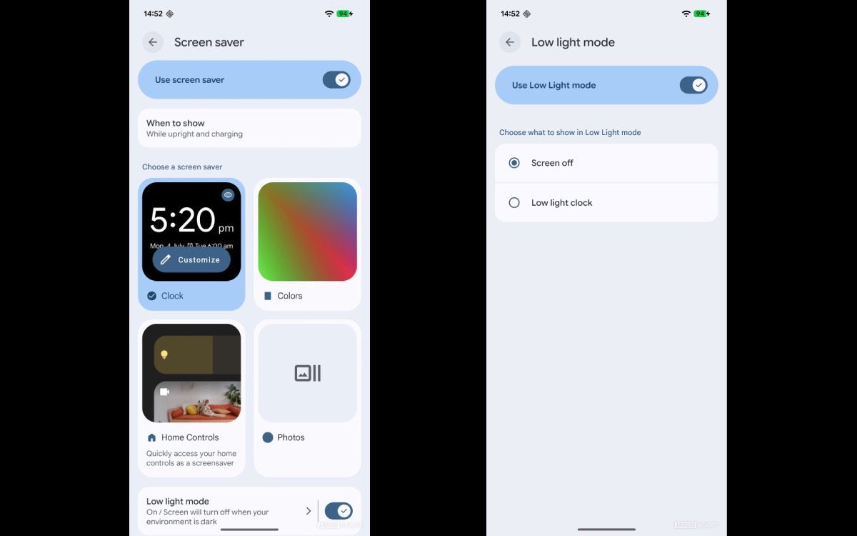 economiseur ecran android 16
