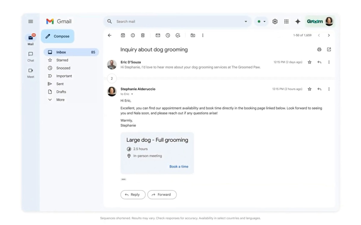 gmail rendez-vous