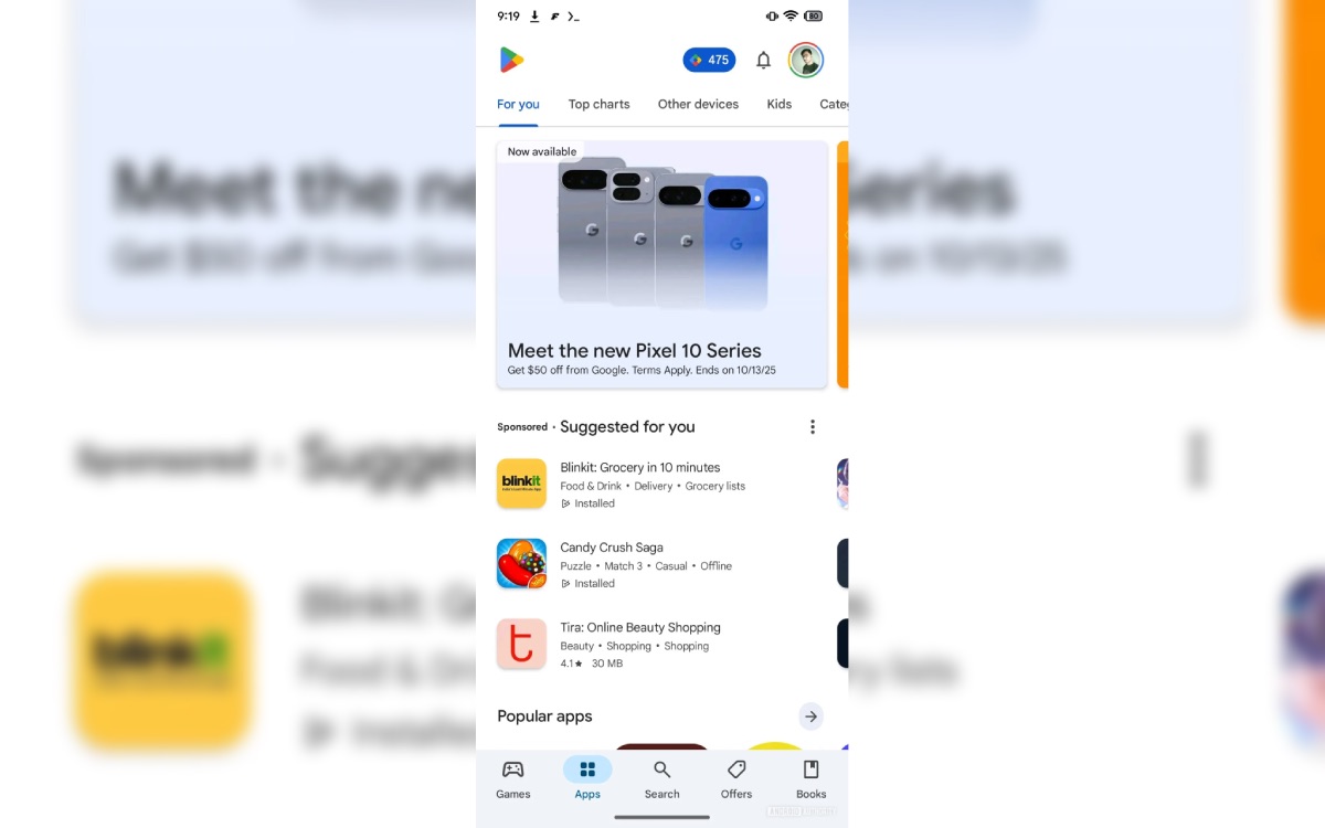 pixel 10 play store