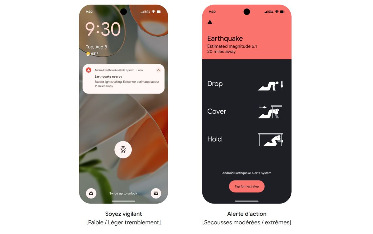séisme Android