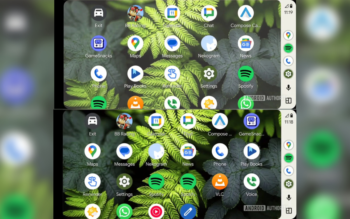 Android Auto 7 colonnes