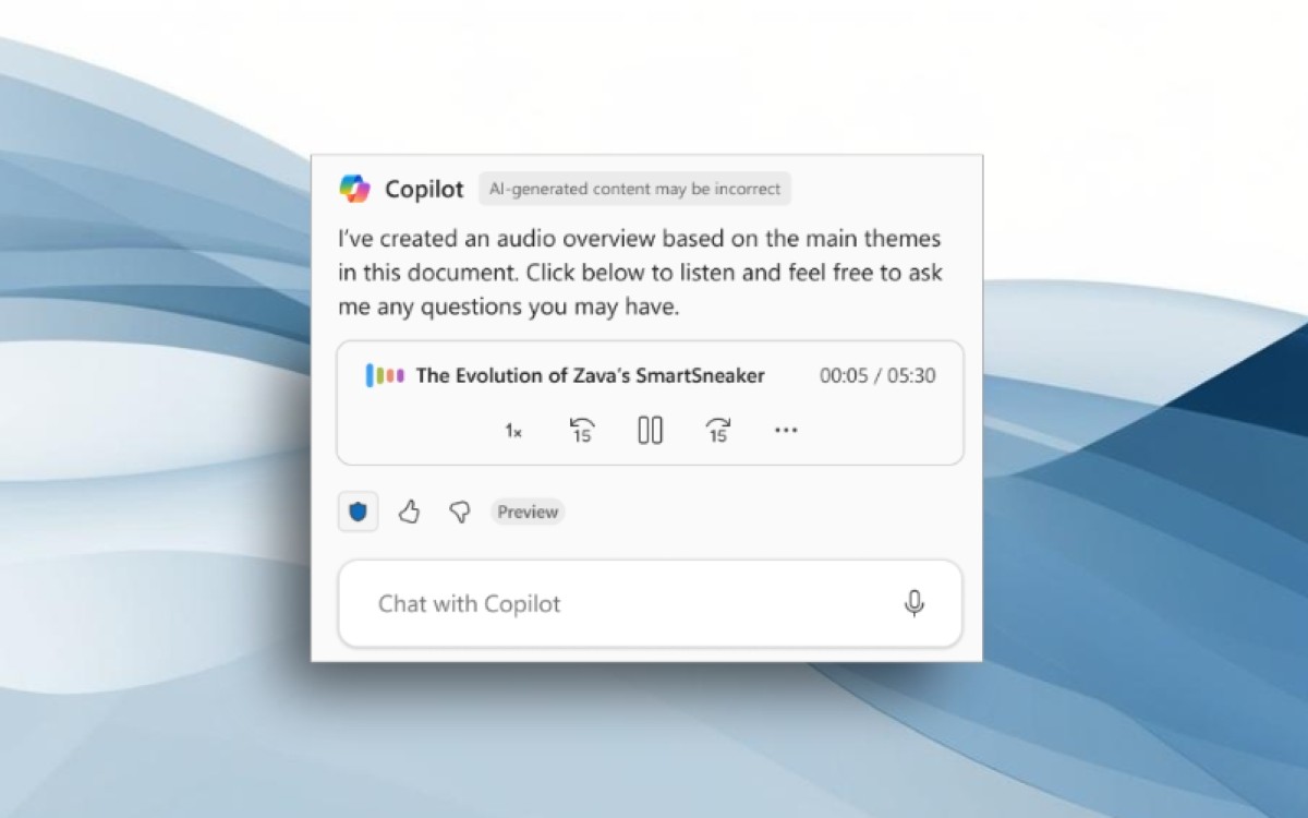 Audio Overview IA Microsoft Word Copilot