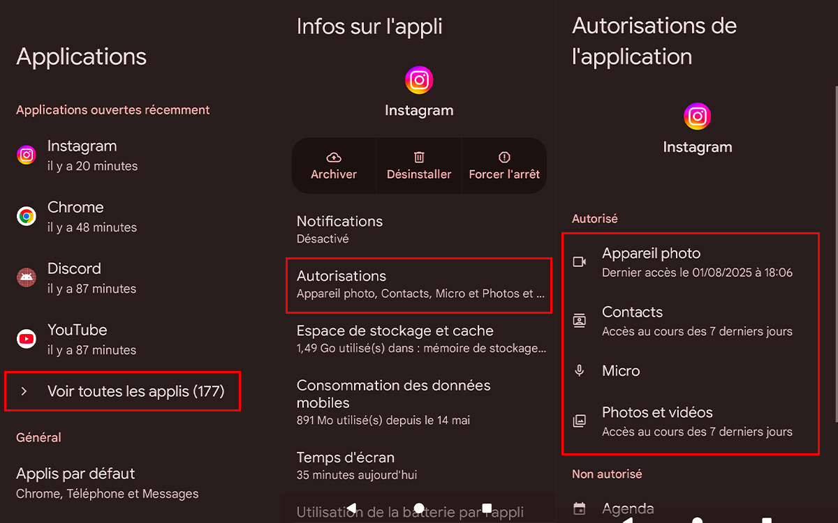collecte données applis Android