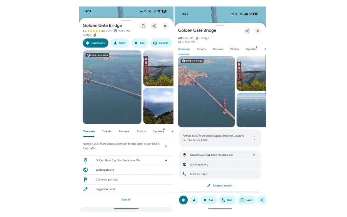 Google Maps design Material 3 Expressive
