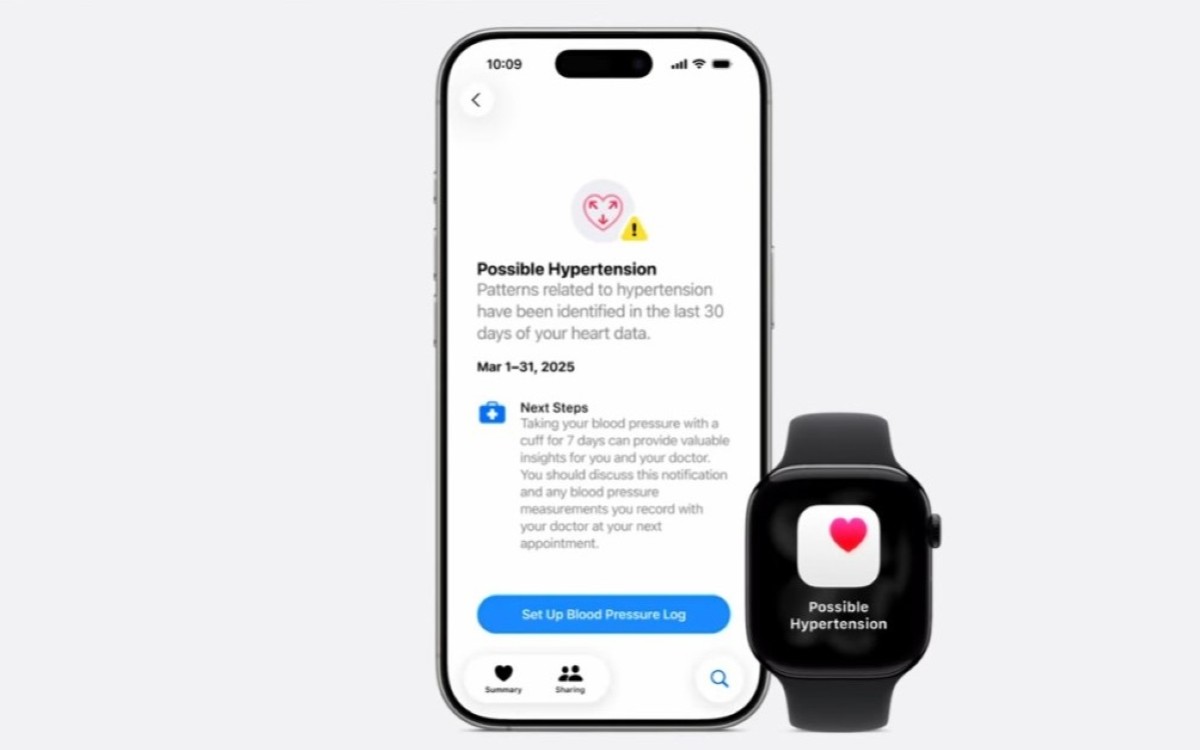 Apple Watch notification d'hypertension