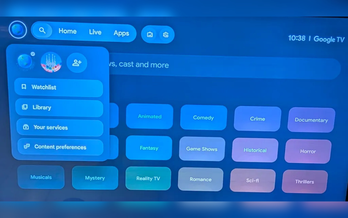 Nouvelle interface Google TV