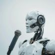 Robot qui parle au micro