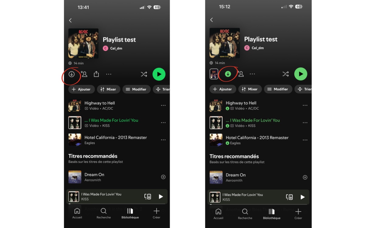 Spotify téléchargement hors connexion