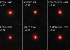 Télescope spatial James Webb étoile trou noir petits points rouges
