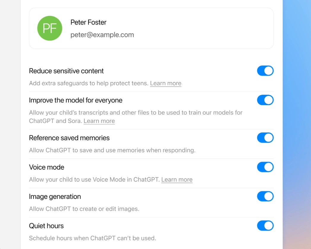 chatgpt controle parental