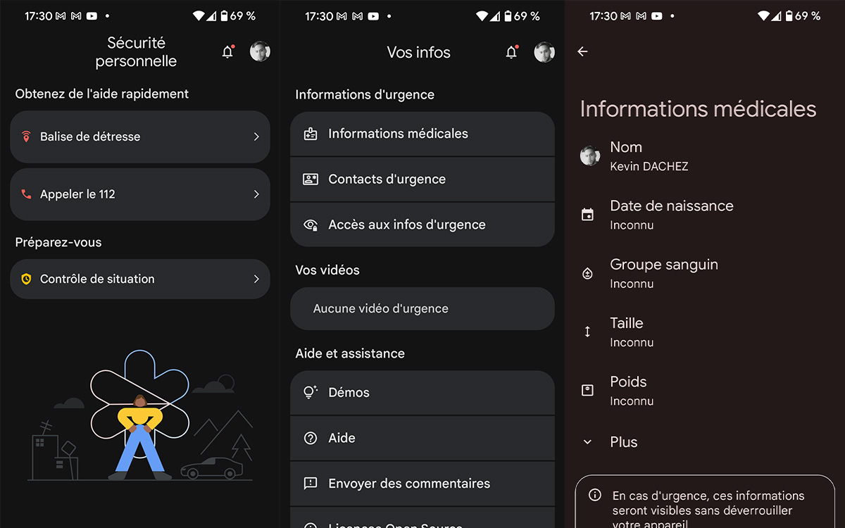 smartphone urgence discover