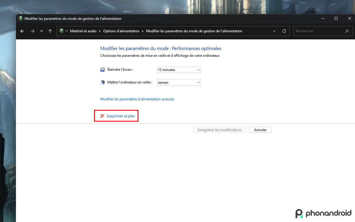 tutoriel windows performances mode
