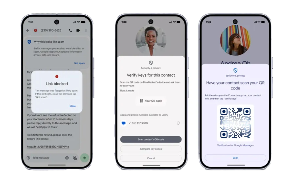 Google Messages anti scam