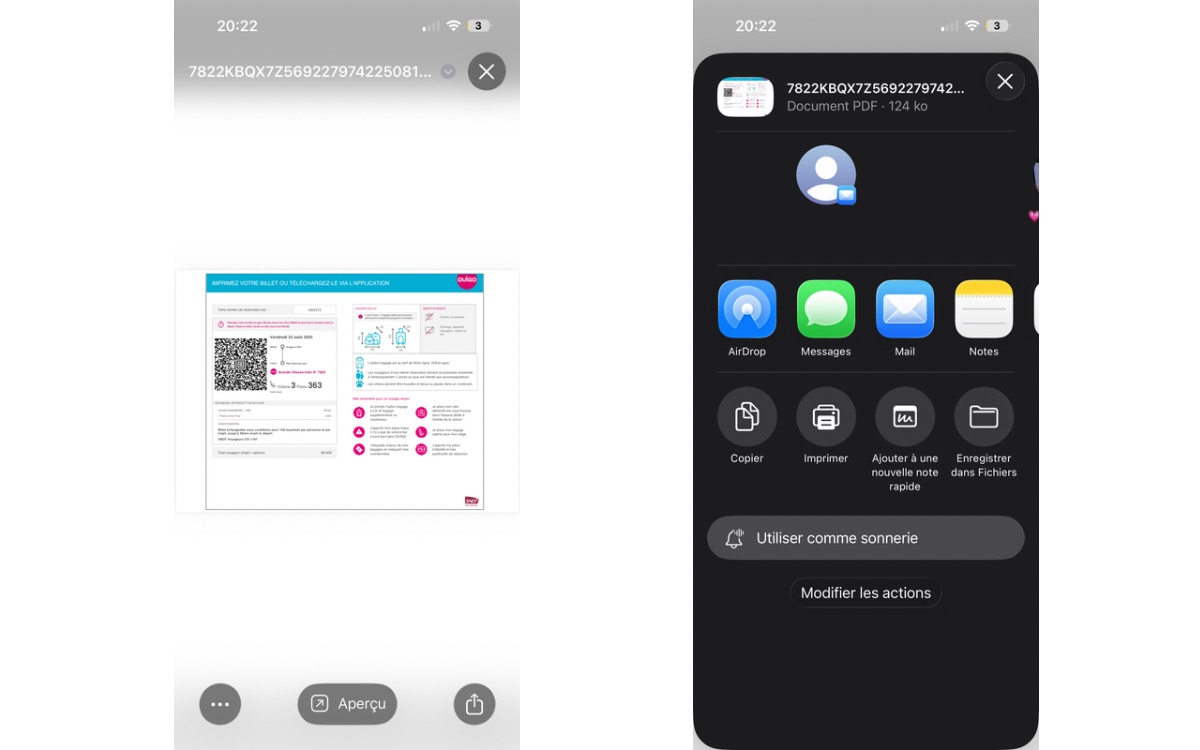 Acheter et valider billet transport iPhone