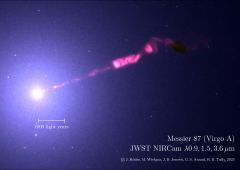 Photo du jet du trou noir supermassif M87