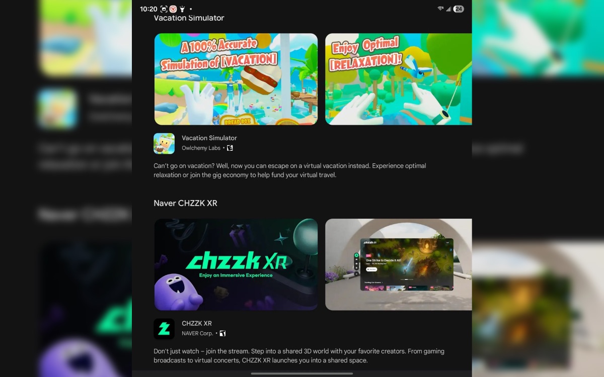 applications XR play store