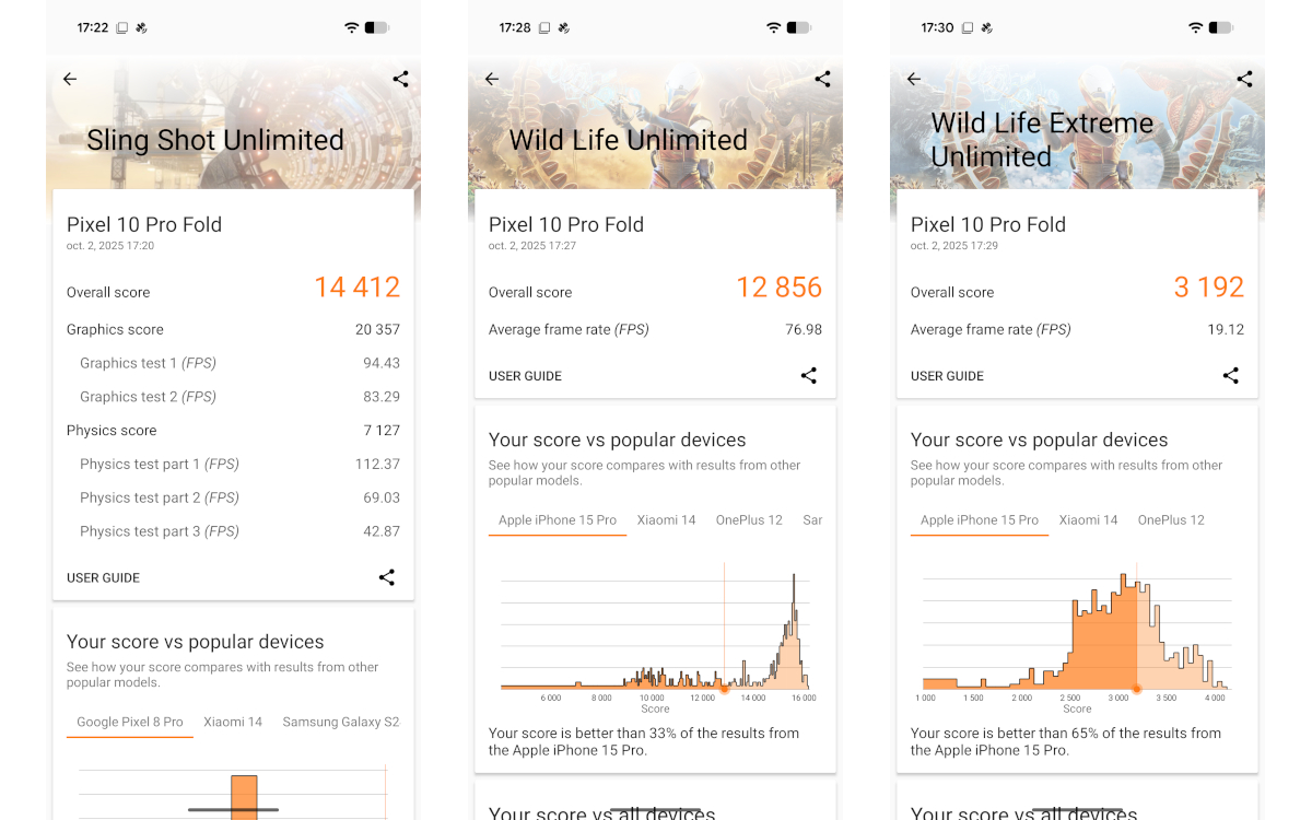 google pixel 10 pro fold test