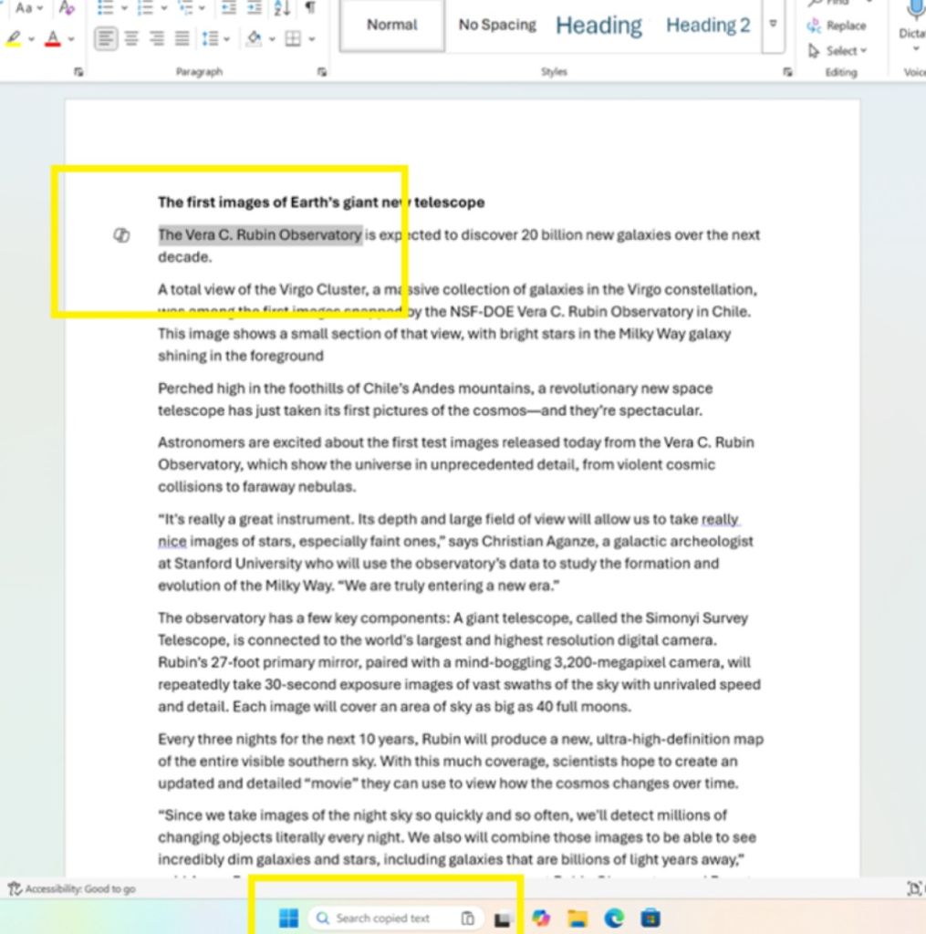 Windows 11 copier rechercher