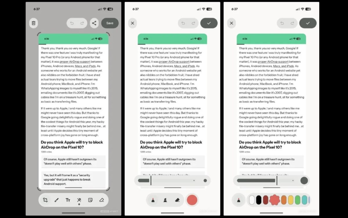 Google Pixel Studio capture d'écran nouvel éditeur
