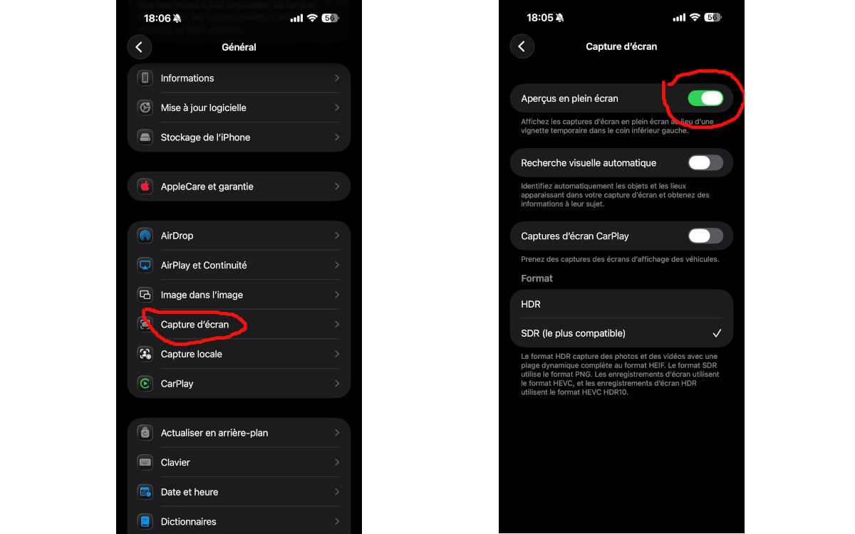 ios 26 tuto capture ecran