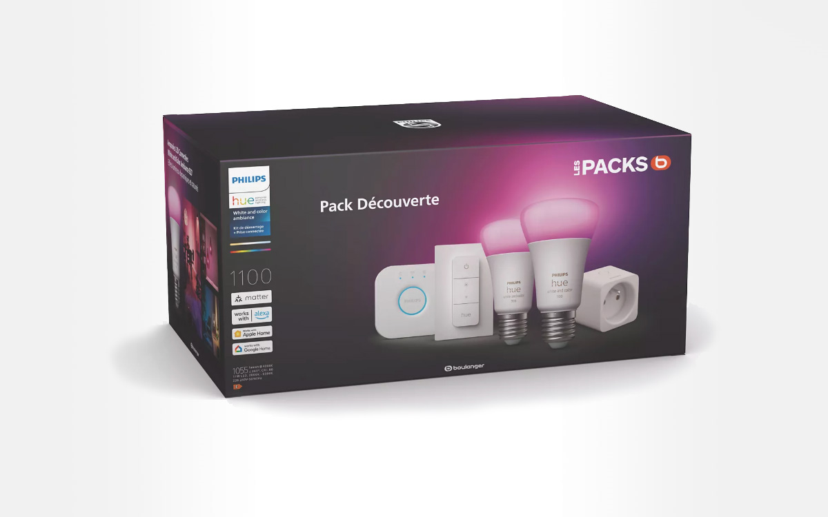 Le pack Découverte complet Philips Hue W&C est à moitié prix : c’est le moment de connecter votre éclairage !