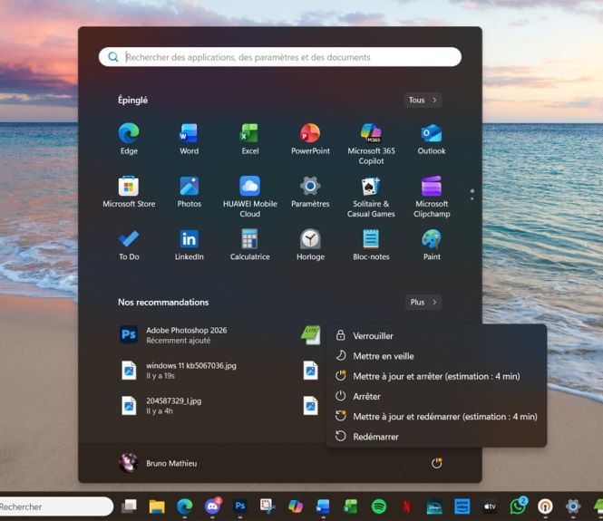 windows 11 mettre a jour et arreter