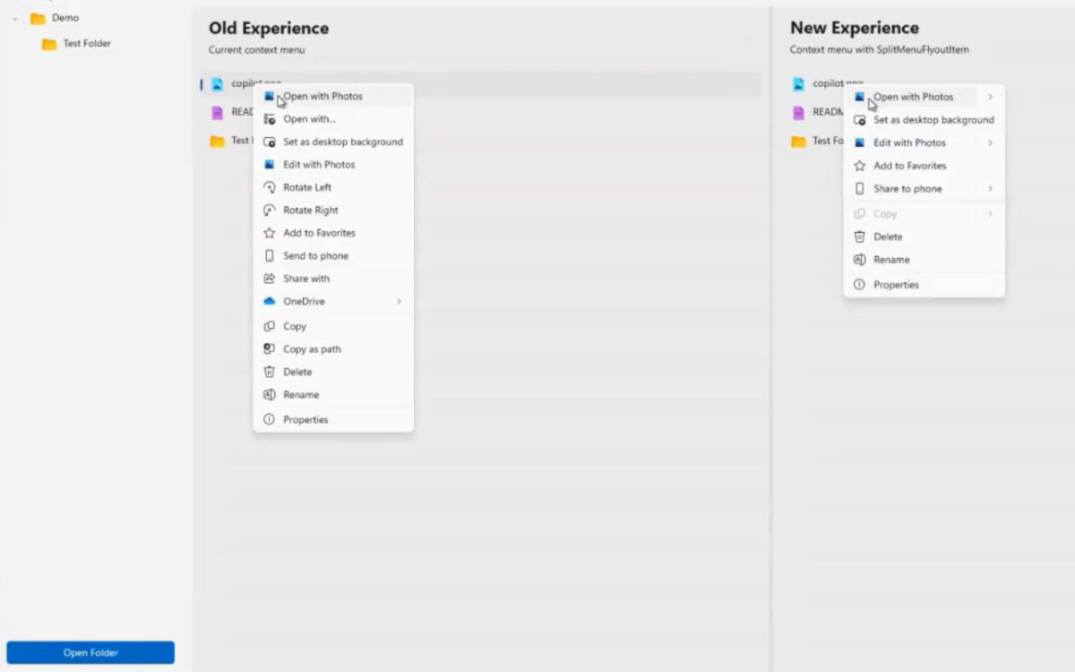 windows 11 nouveau menu contextuel